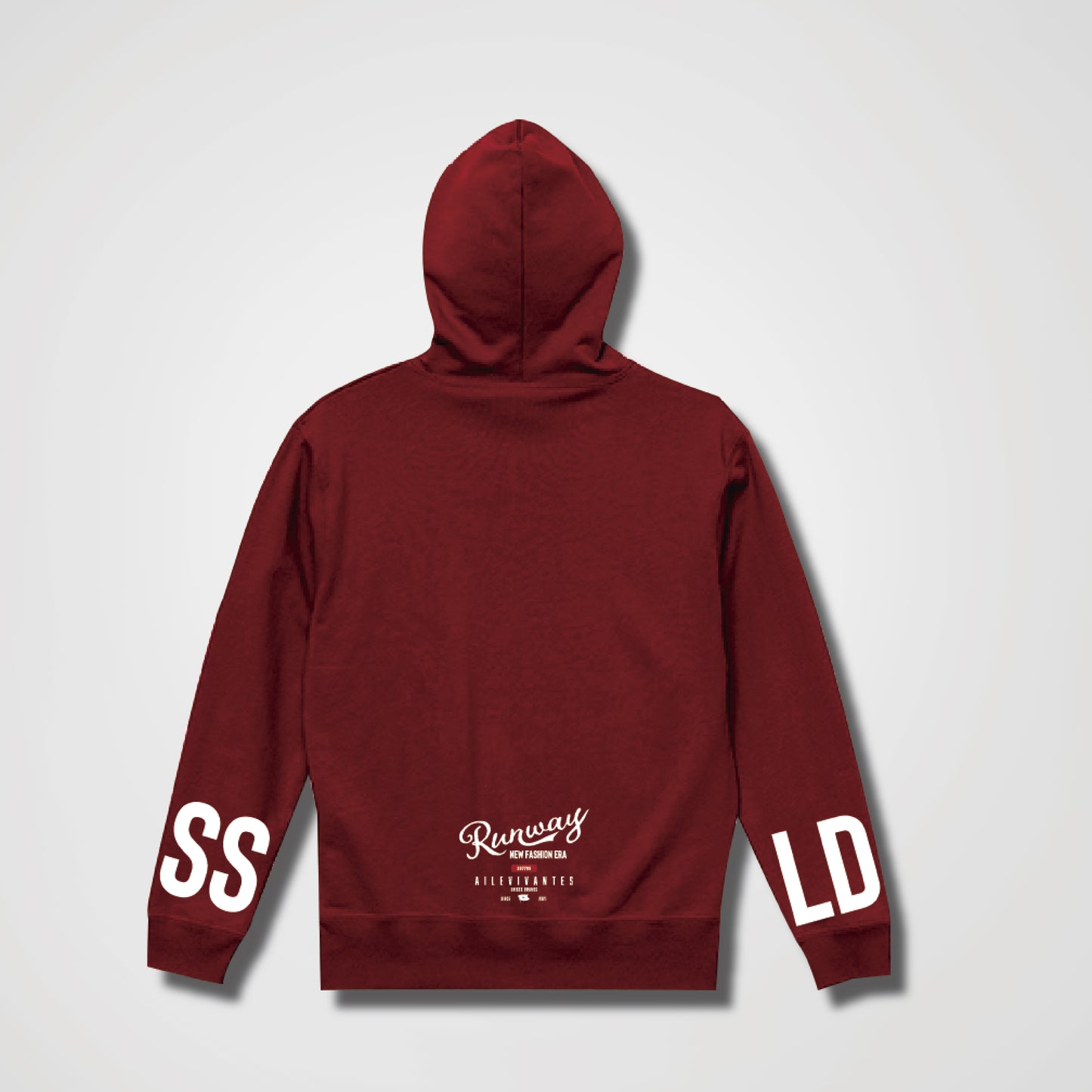 FULL ZIP HOODIE_BURGUNDY or CHARCOAL