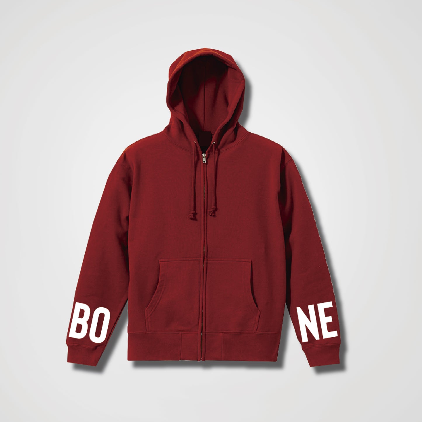 FULL ZIP HOODIE_BURGUNDY or CHARCOAL